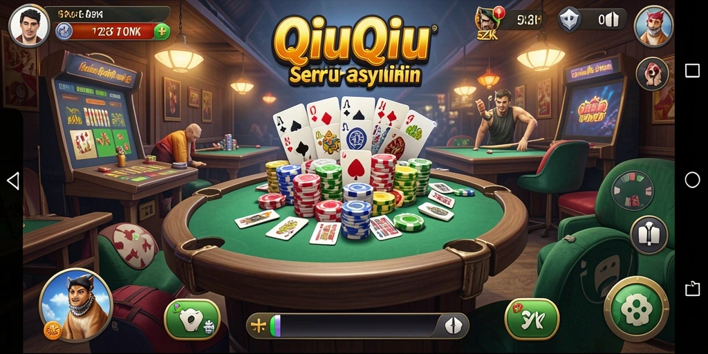 Screenshot gameplay QiuQiu di 5ZK yang mendebarkan.