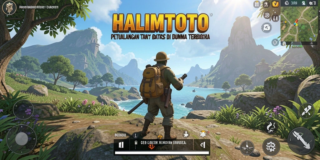 Tampilan gameplay HALIMTOTO dengan kebebasan eksplorasi yang menarik.