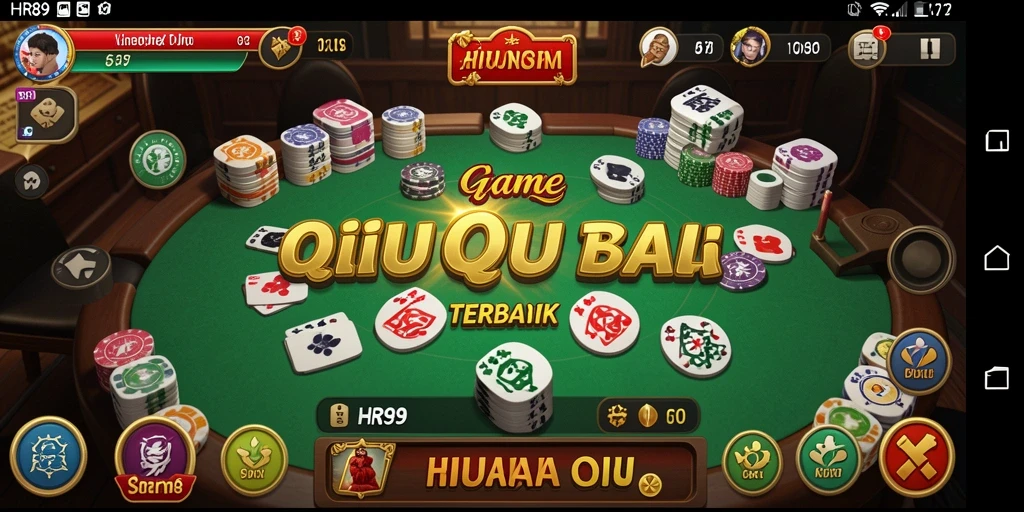Screenshot gameplay QiuQiu yang seru dan kompetitif.