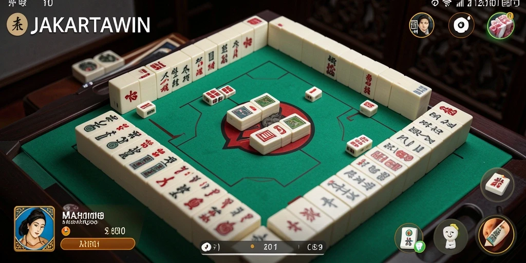 Gameplay seru JAKARTAWIN dengan ubin Mahjong yang menantang.