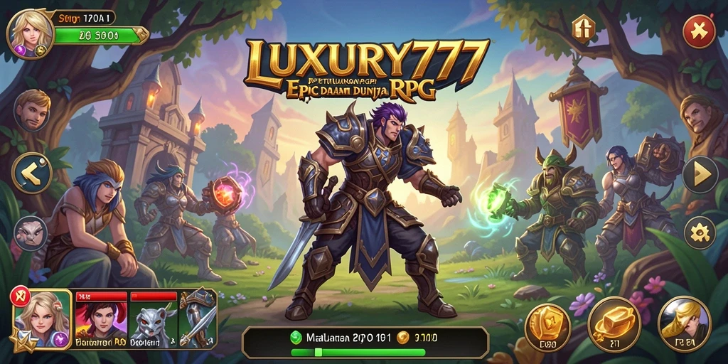Tampilan gameplay RPG seru di LUXURY777 dengan pertarungan yang dinamis.