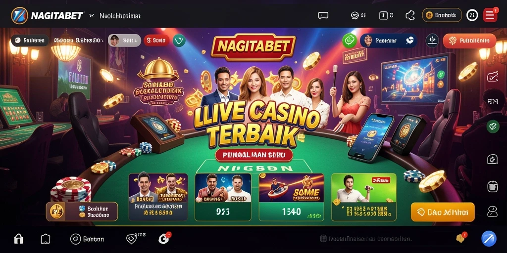 Tampilan menarik dari gameplay Live Casino NAGITABET yang interaktif.