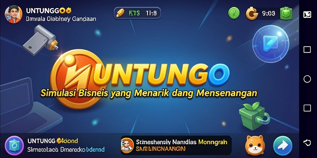 Tampilan utama UNTUNGGO yang menunjukkan pengelolaan bisnis yang seru.