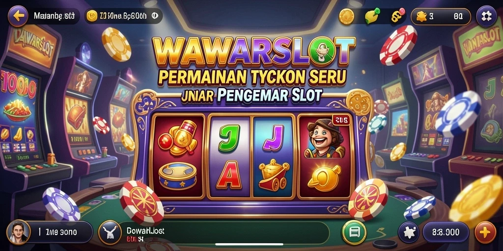 Screenshot gameplay WAWARSLOT menampilkan keseruan mengelola kasino.